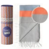 TOWEL TO GO Neon Hammam Towel Blue/Grey, With Recycled Gift Box 1 TOWEL TO GO Neon Hammam Towel Blue/Grey, With Recycled Gift Box -Modekosmetikgeschäft Grey with Recycled Gift Box.bca35451